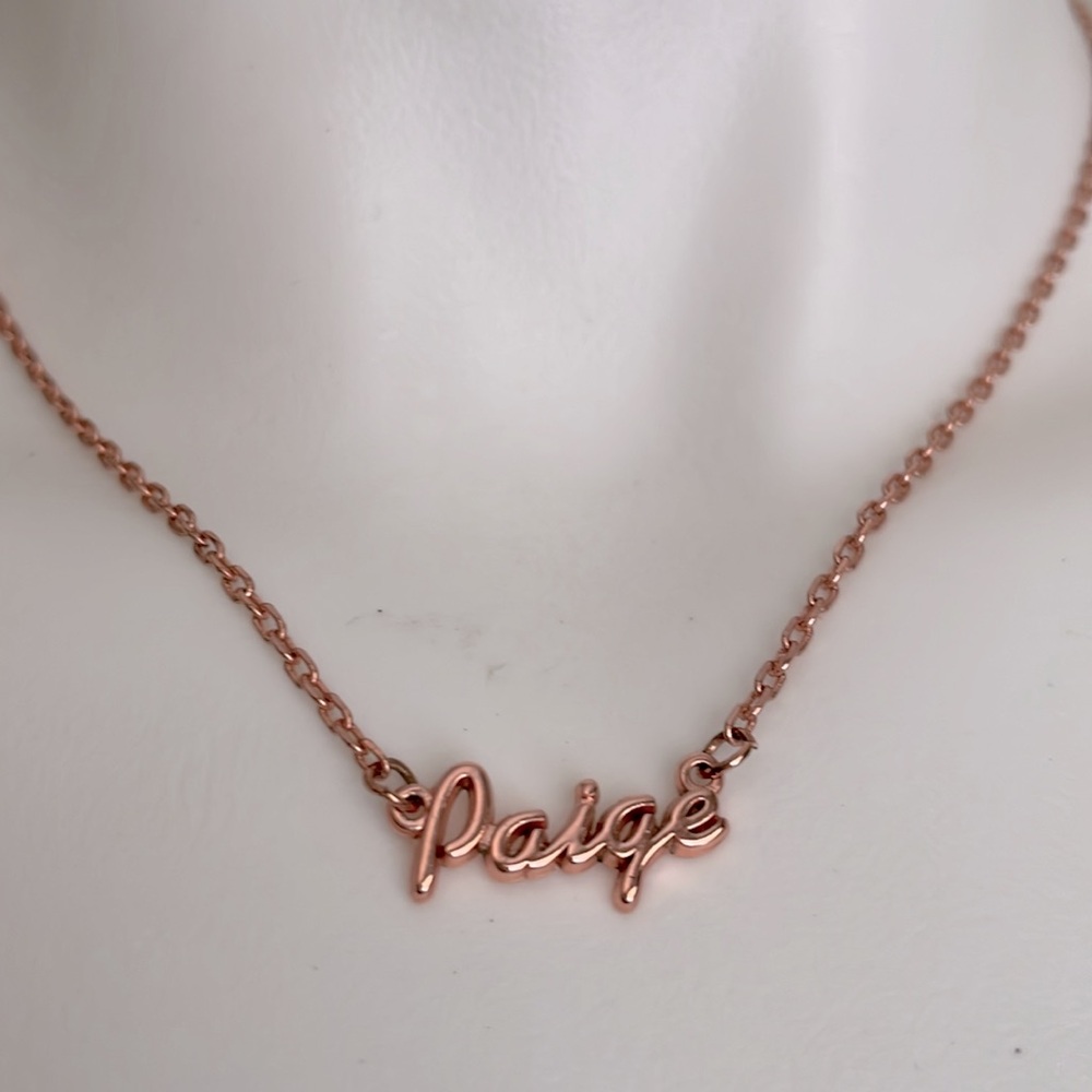 Paige necklace rosegold tone